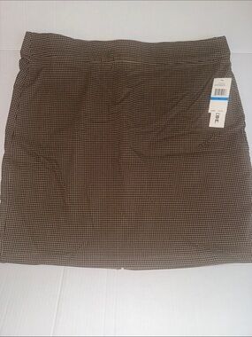 ZOE + PHOEBE NWT Women's Checked Mini Skirt - Brown/Black
